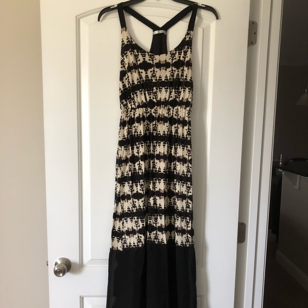 Tie dye black and white maxi dress